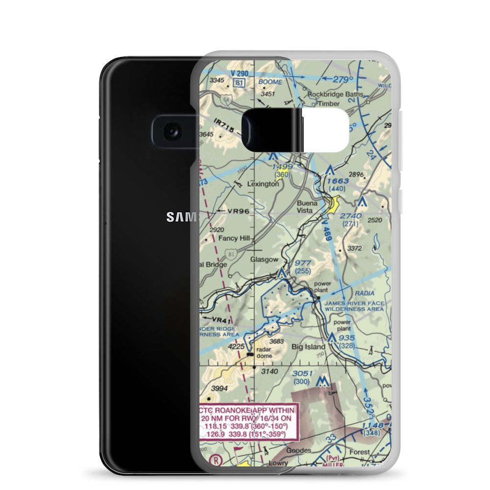 Balcony Downs Airstrip (VA43) VFR Sectional Samsung Case Samsung Galaxy S10e model shown