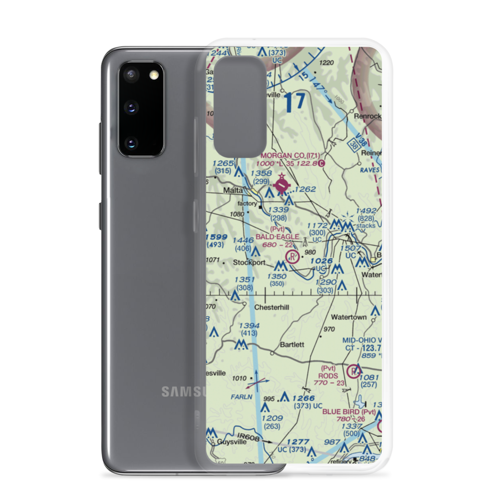 Bald Eagle Field (8OA7) VFR Sectional Samsung Case Samsung Galaxy S20 model shown