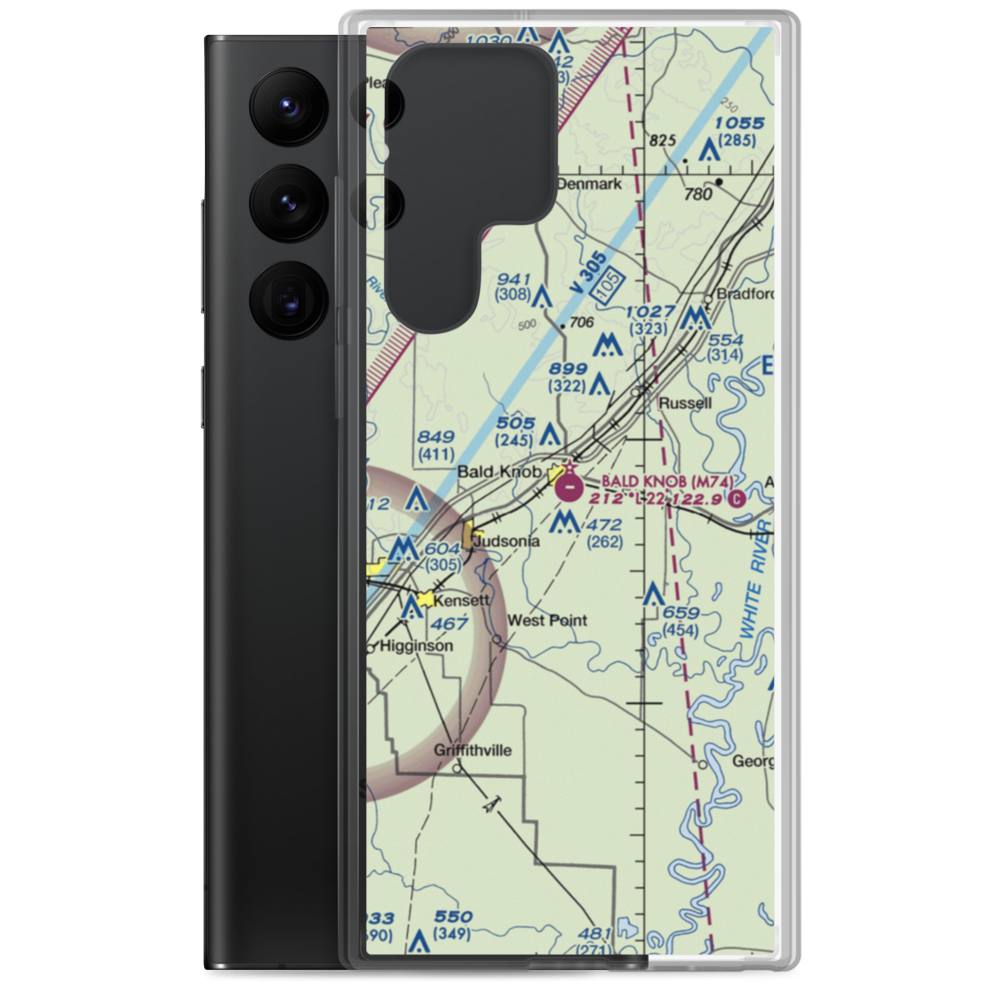 Bald Knob Municipal Airport (M74) VFR Sectional Samsung Case Samsung Galaxy S22 Ultra model shown