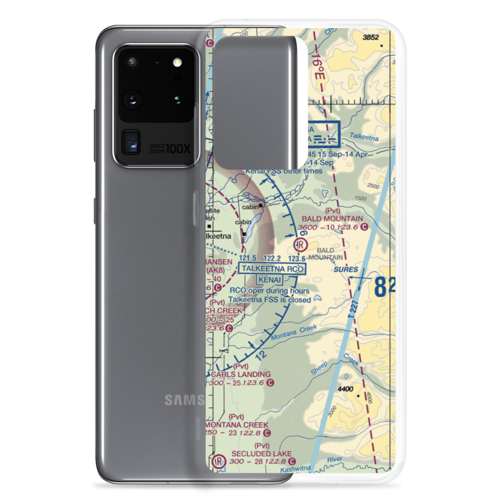 Bald Mountain Airport (2AK7) VFR Sectional Samsung Case Samsung Galaxy S20 Ultra model shown