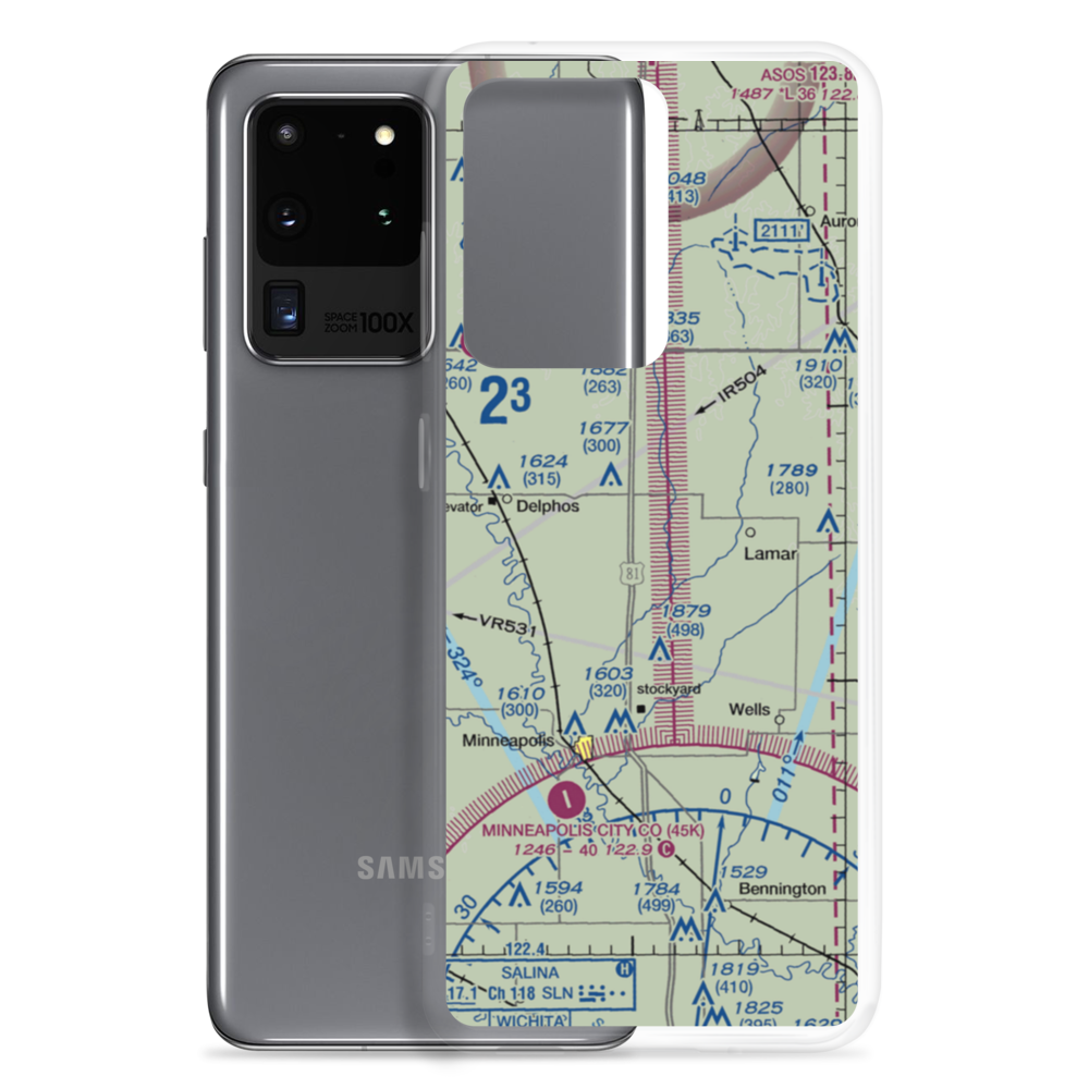 Baldock Farm Airport (SN39) VFR Sectional Samsung Case Samsung Galaxy S20 Ultra model shown