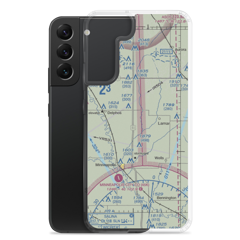 Baldock Farm Airport (SN39) VFR Sectional Samsung Case Samsung Galaxy S22 Plus model shown