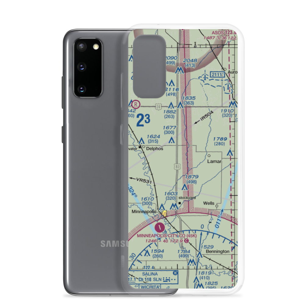 Baldock Farm Airport (SN39) VFR Sectional Samsung Case Samsung Galaxy S20 model shown
