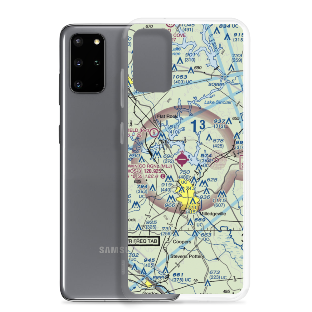 Baldwin County Regional Airport (MLJ) VFR Sectional Samsung Case Samsung Galaxy S20 Plus model shown