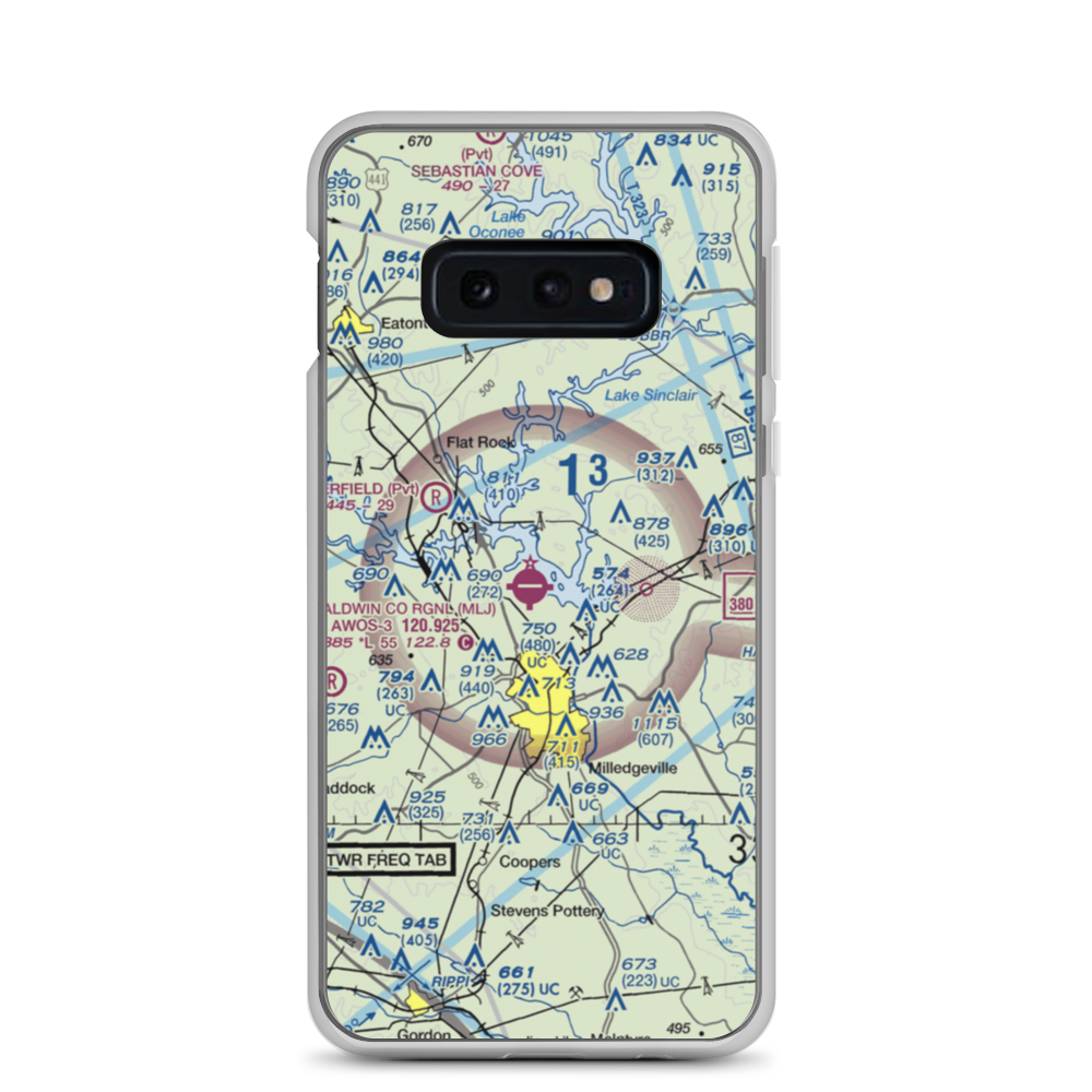 Baldwin County Regional Airport (MLJ) VFR Sectional Samsung Case Samsung Galaxy S10e model shown