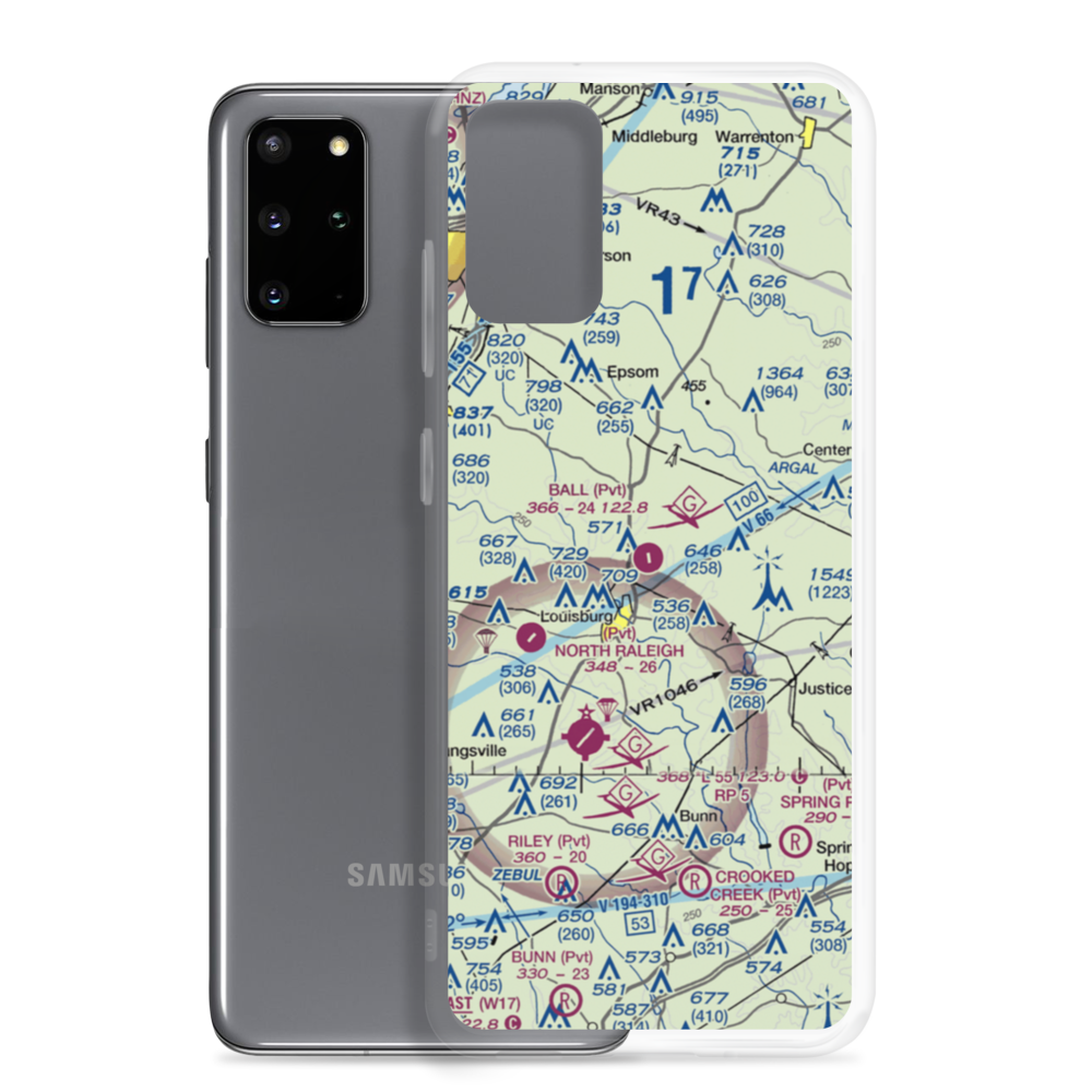 Ball Airport (79NC) VFR Sectional Samsung Case Samsung Galaxy S20 Plus model shown