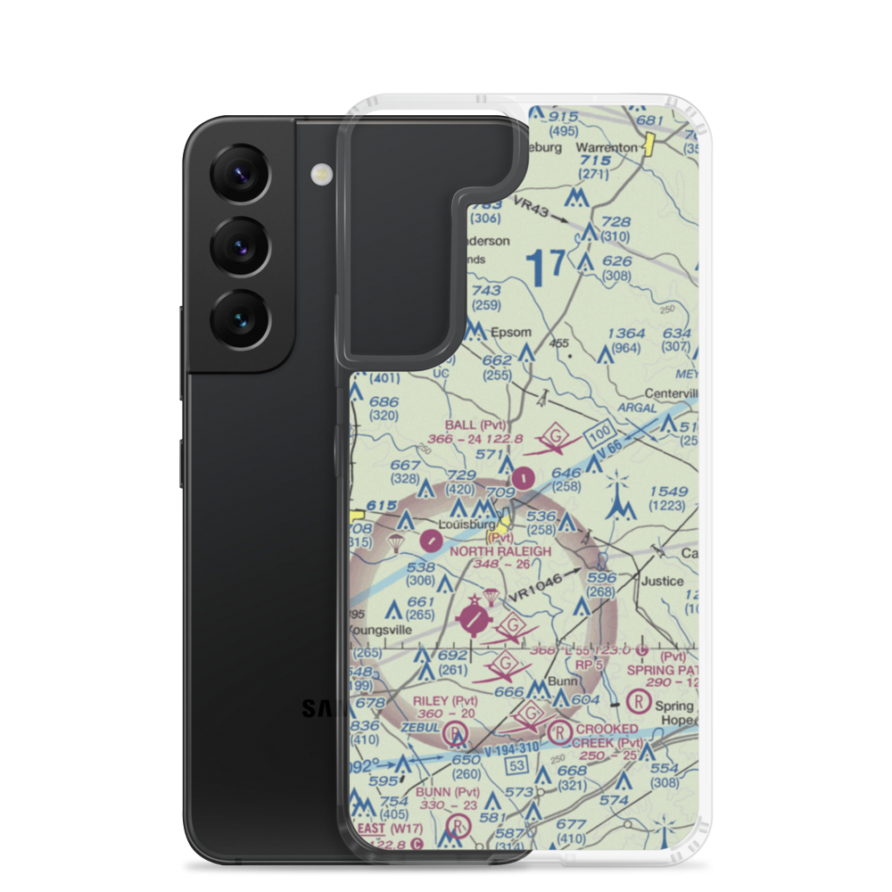 Ball Airport (79NC) VFR Sectional Samsung Case Samsung Galaxy S22 model shown