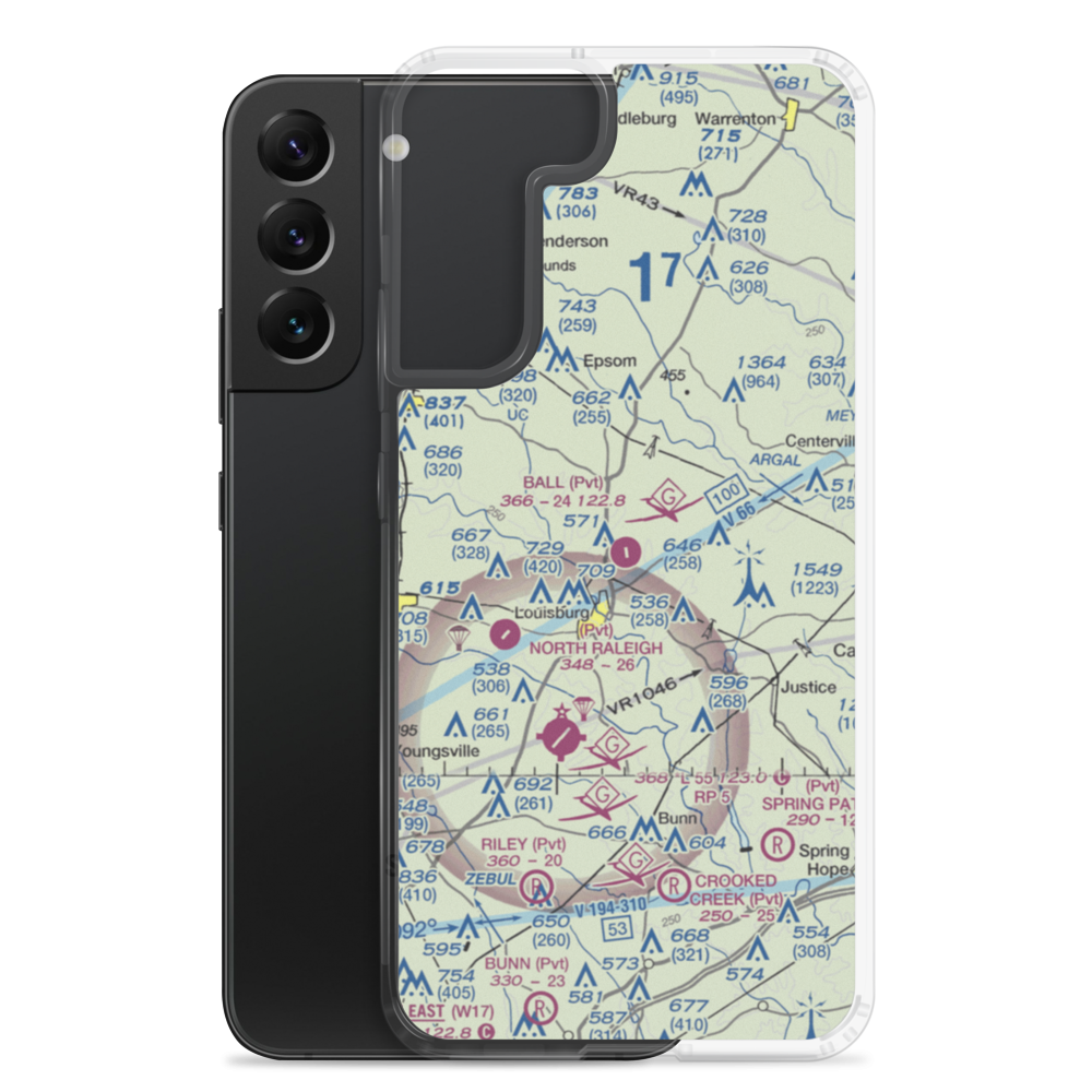 Ball Airport (79NC) VFR Sectional Samsung Case Samsung Galaxy S22 Plus model shown