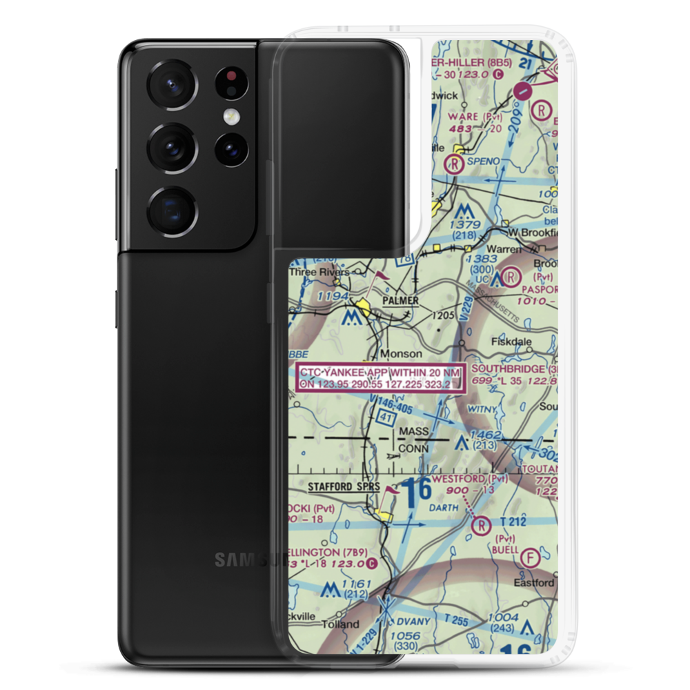 Balloon Port At Dingley Dell Balloonport (MA26) VFR Sectional Samsung Case Samsung Galaxy S21 Ultra model shown