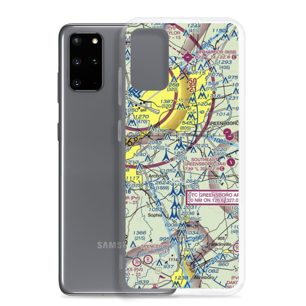 Balloonport of Greensboro Balloonport (28NC) VFR Sectional Samsung Case Samsung Galaxy S20 Plus model shown
