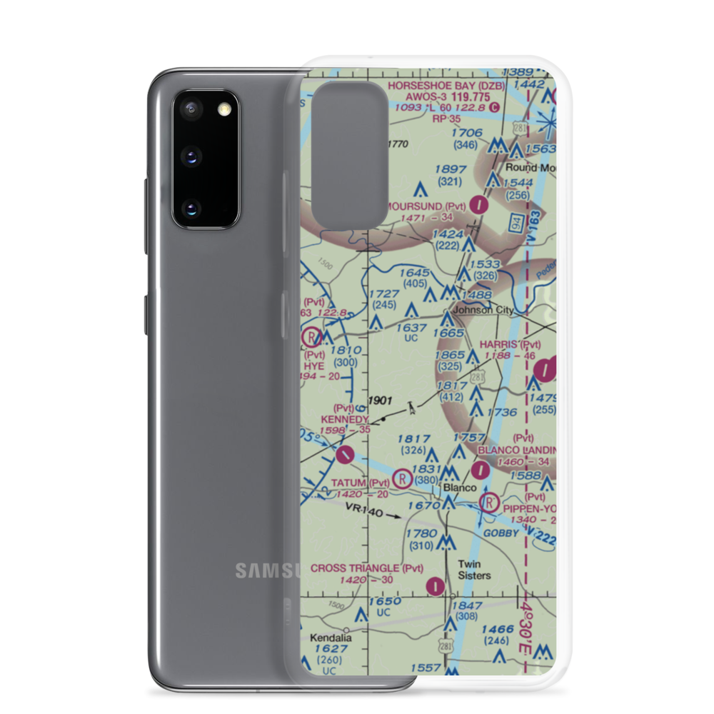 Bamberger Ranch Airport (48T) VFR Sectional Samsung Case Samsung Galaxy S20 model shown