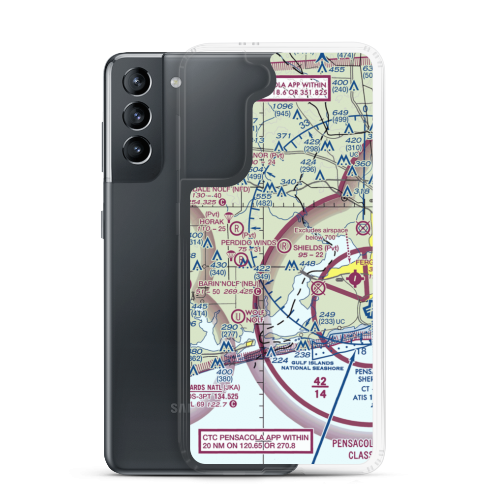 Ban Farm Airport (AL88) VFR Sectional Samsung Case Samsung Galaxy S21 model shown