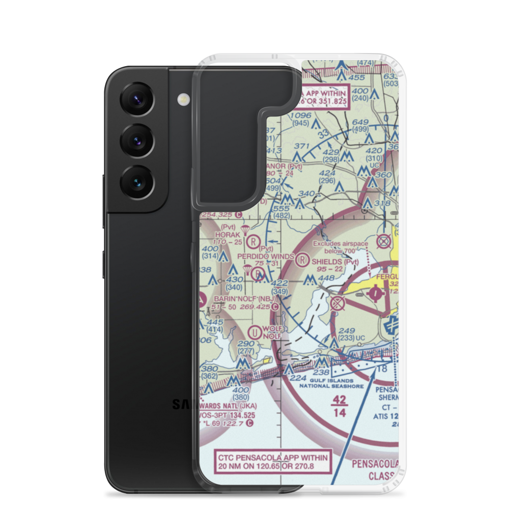 Ban Farm Airport (AL88) VFR Sectional Samsung Case Samsung Galaxy S22 model shown