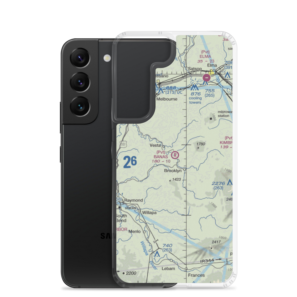 Banas Field (WA16) VFR Sectional Samsung Case Samsung Galaxy S22 model shown