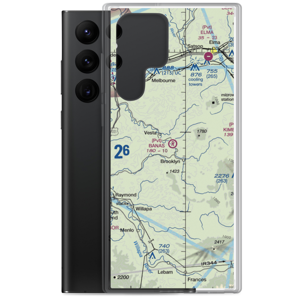 Banas Field (WA16) VFR Sectional Samsung Case Samsung Galaxy S22 Ultra model shown
