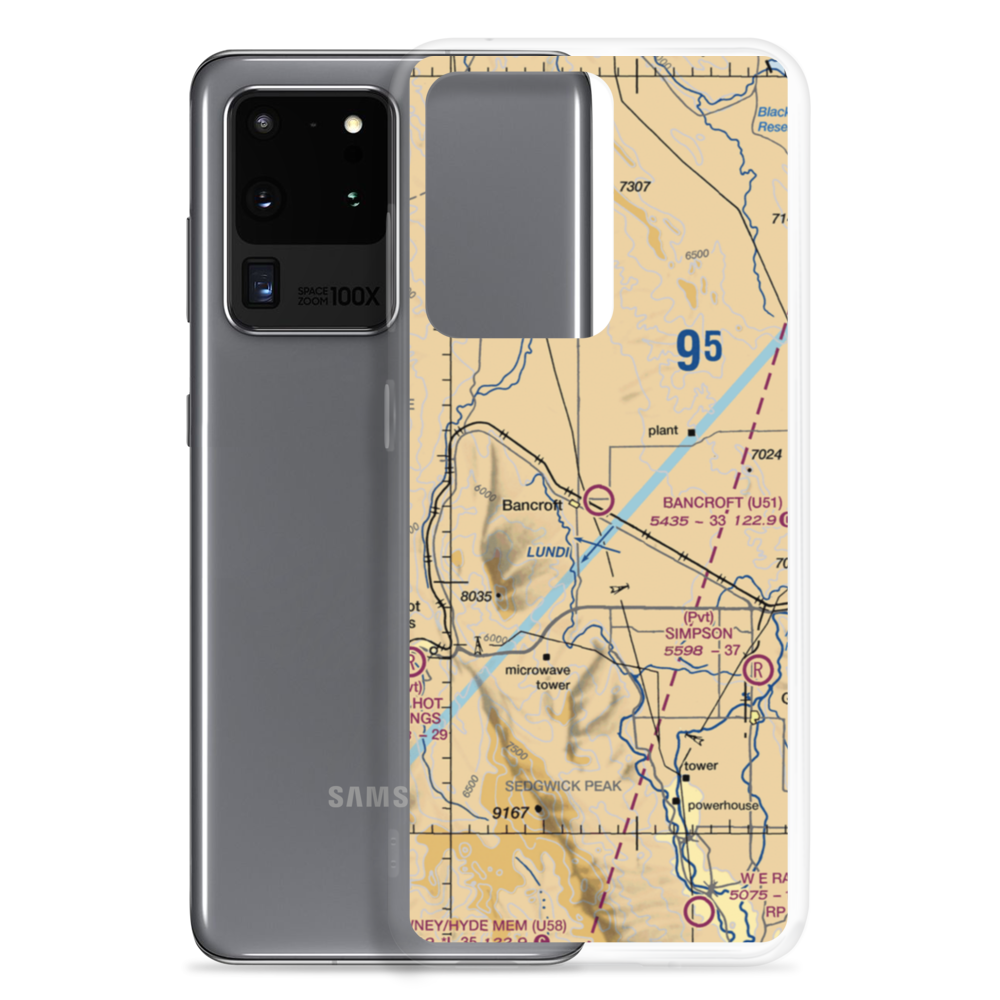 Bancroft Municipal Airport (U51) VFR Sectional Samsung Case Samsung Galaxy S20 Ultra model shown