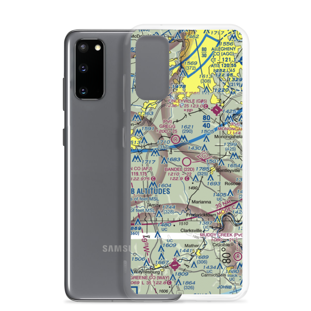 Bandel Airport (22D) VFR Sectional Samsung Case Samsung Galaxy S20 model shown