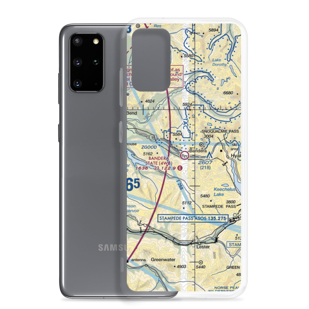 Bandera State Airport (4W0) VFR Sectional Samsung Case Samsung Galaxy S20 Plus model shown
