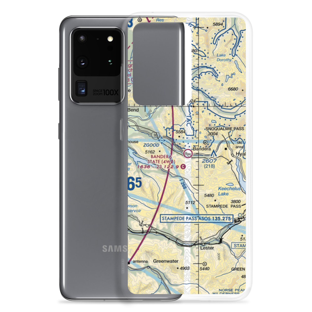 Bandera State Airport (4W0) VFR Sectional Samsung Case Samsung Galaxy S20 Ultra model shown