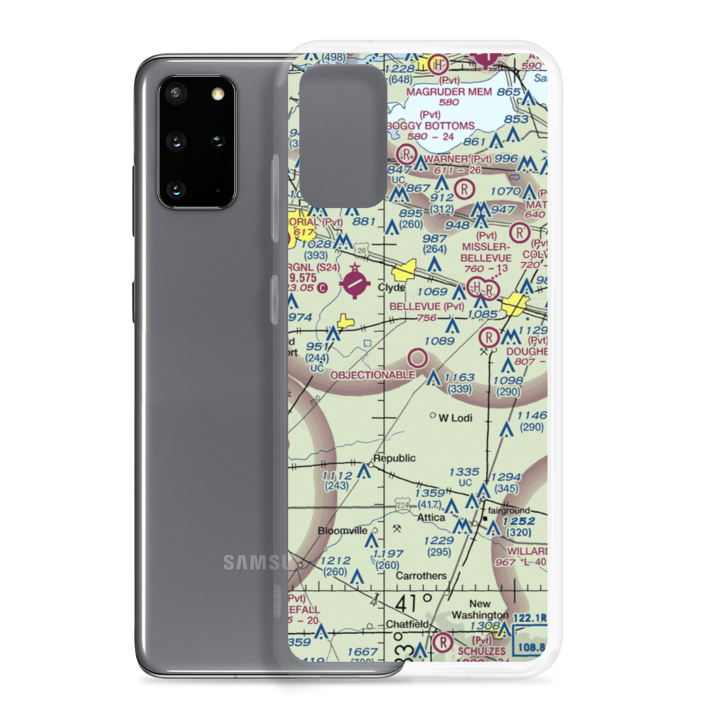 Bandit Field Airdrome Airport (5D9) VFR Sectional Samsung Case Samsung Galaxy S20 Plus model shown