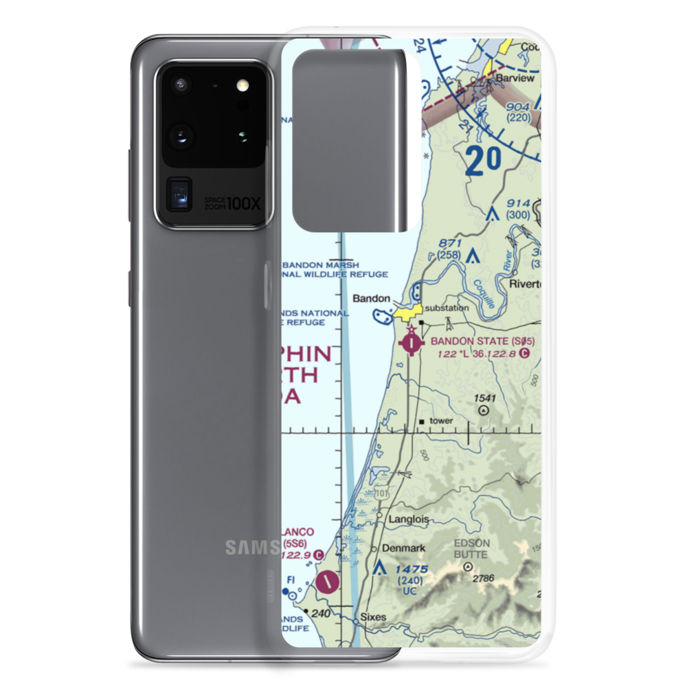 Bandon State Airport (S05) VFR Sectional Samsung Case Samsung Galaxy S20 Ultra model shown