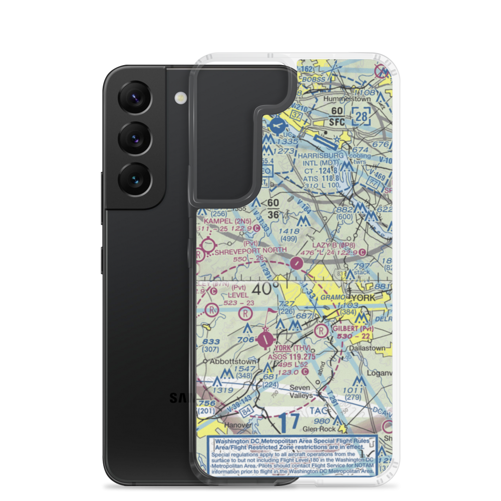 Baney's Airport (90PN) VFR Sectional Samsung Case Samsung Galaxy S22 model shown
