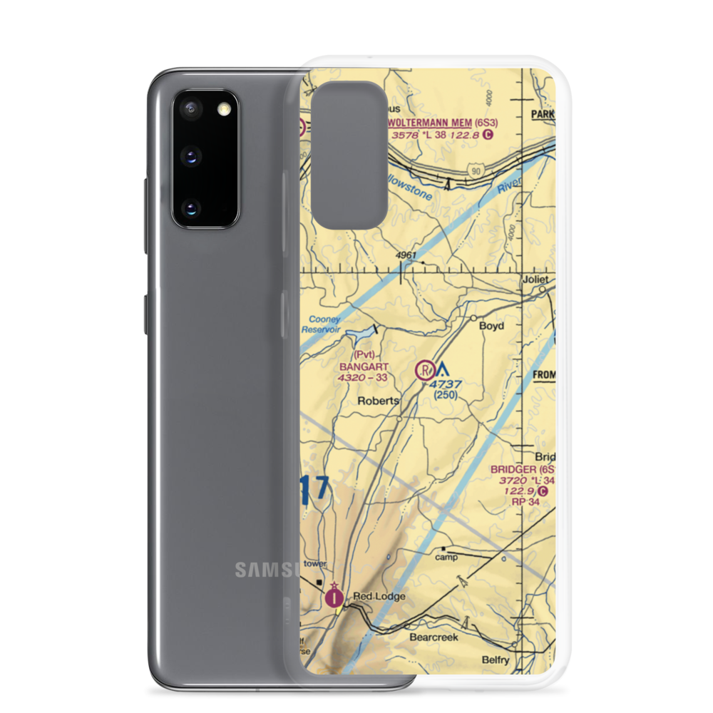 Bangart Field (16MT) VFR Sectional Samsung Case Samsung Galaxy S20 model shown