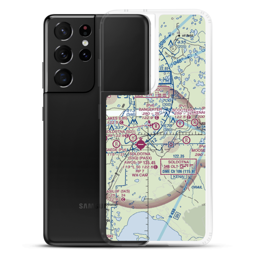 Bangerter Field (70AK) VFR Sectional Samsung Case Samsung Galaxy S21 Ultra model shown