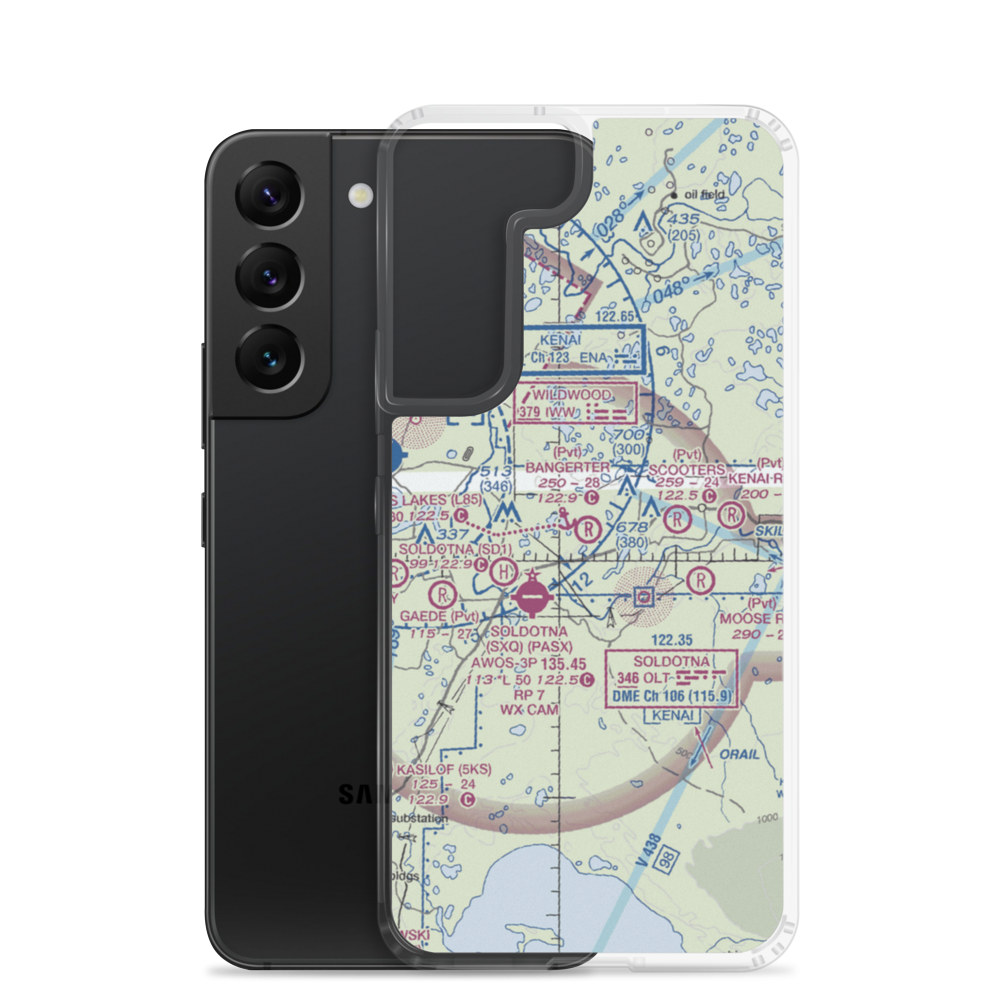 Bangerter Field (70AK) VFR Sectional Samsung Case Samsung Galaxy S22 model shown