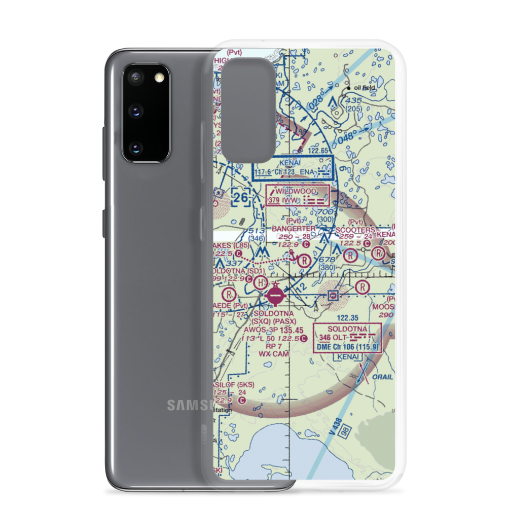 Bangerter Field (70AK) VFR Sectional Samsung Case Samsung Galaxy S20 model shown