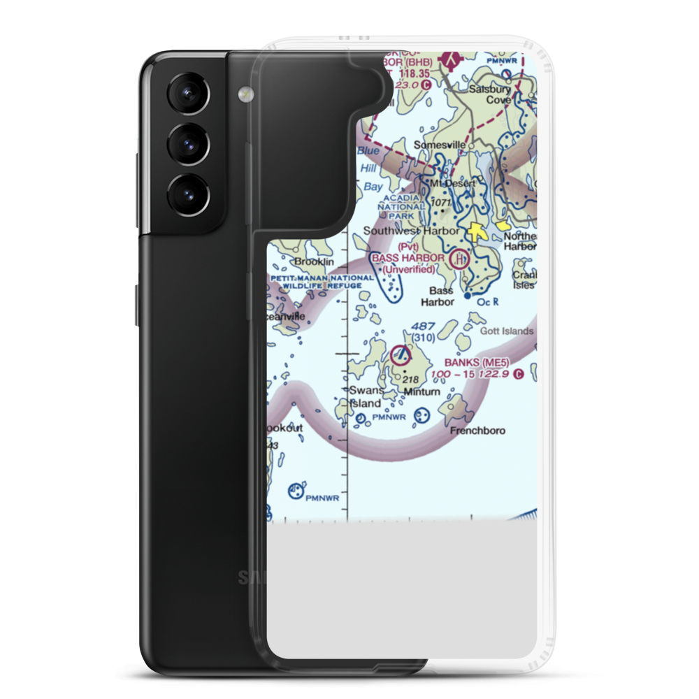 Banks Airport (ME5) VFR Sectional Samsung Case Samsung Galaxy S21 Plus model shown