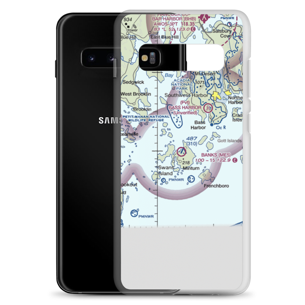 Banks Airport (ME5) VFR Sectional Samsung Case Samsung Galaxy S10+ model shown