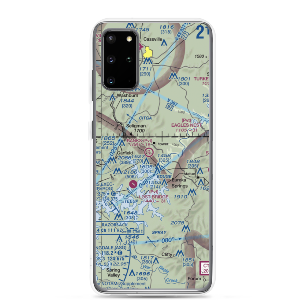 Banks Ranch Airport (62AR) VFR Sectional Samsung Case Samsung Galaxy S20 Plus model shown