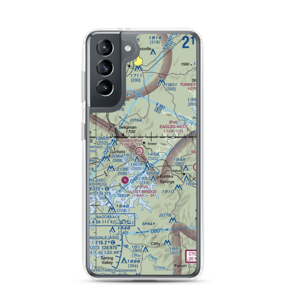 Banks Ranch Airport (62AR) VFR Sectional Samsung Case Samsung Galaxy S21 model shown