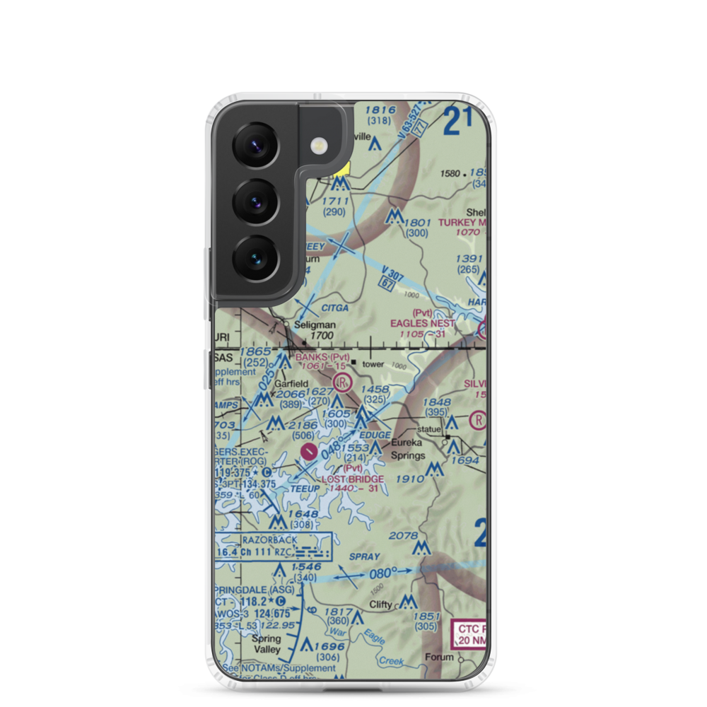 Banks Ranch Airport (62AR) VFR Sectional Samsung Case Samsung Galaxy S22 model shown