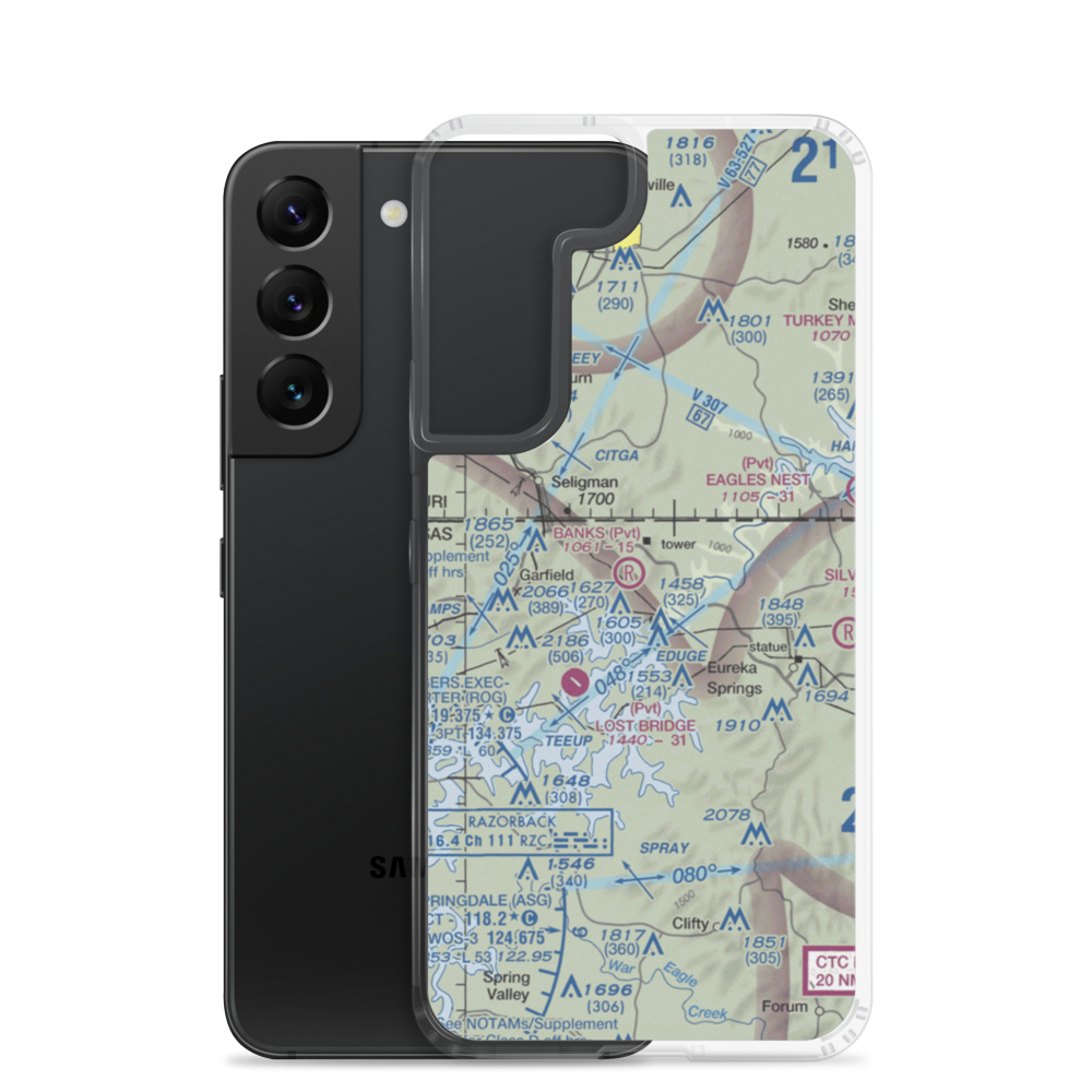 Banks Ranch Airport (62AR) VFR Sectional Samsung Case Samsung Galaxy S22 model shown