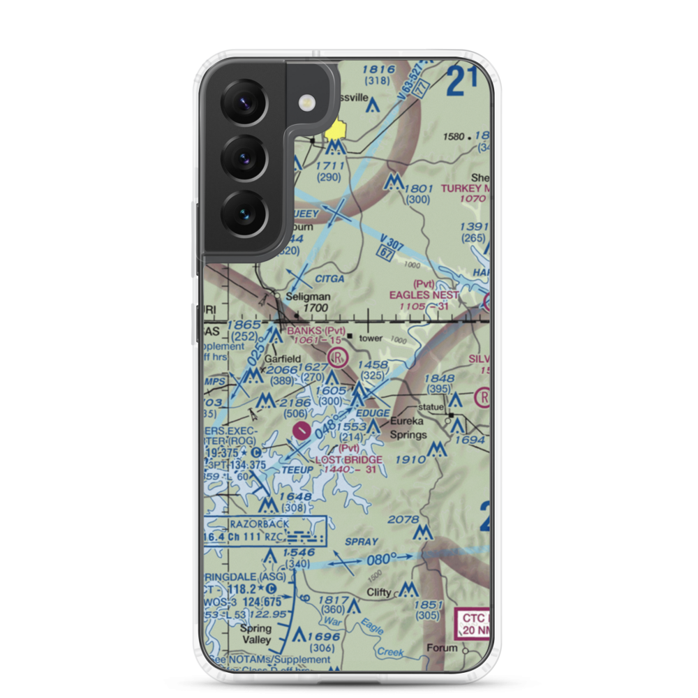 Banks Ranch Airport (62AR) VFR Sectional Samsung Case Samsung Galaxy S22 Plus model shown