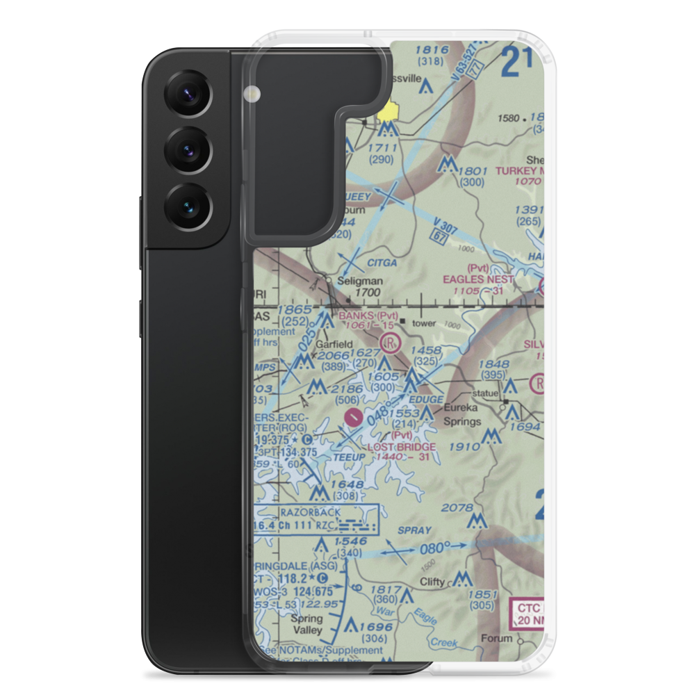 Banks Ranch Airport (62AR) VFR Sectional Samsung Case Samsung Galaxy S22 Plus model shown