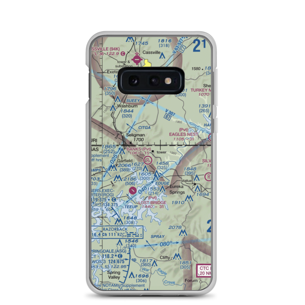 Banks Ranch Airport (62AR) VFR Sectional Samsung Case Samsung Galaxy S10e model shown