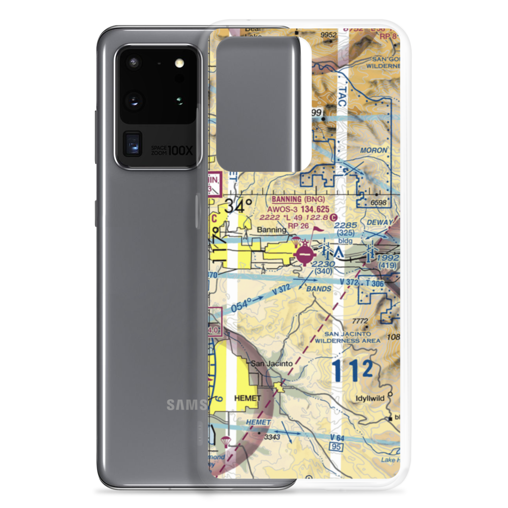 Banning Municipal Airport (BNG) VFR Sectional Samsung Case Samsung Galaxy S20 Ultra model shown