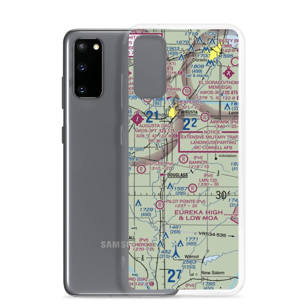 Bannon Field (70KS) VFR Sectional Samsung Case Samsung Galaxy S20 model shown