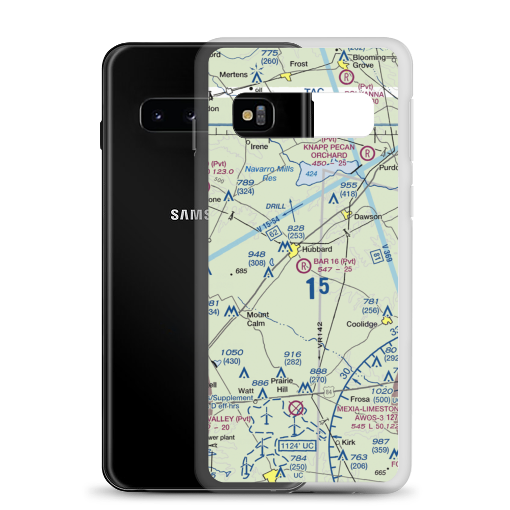 Bar 16 Airport (1TS2) VFR Sectional Samsung Case Samsung Galaxy S10 model shown