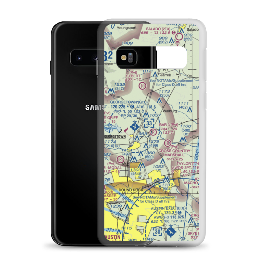 Bar 3 Ranch Airport (0XA7) VFR Sectional Samsung Case Samsung Galaxy S10 model shown