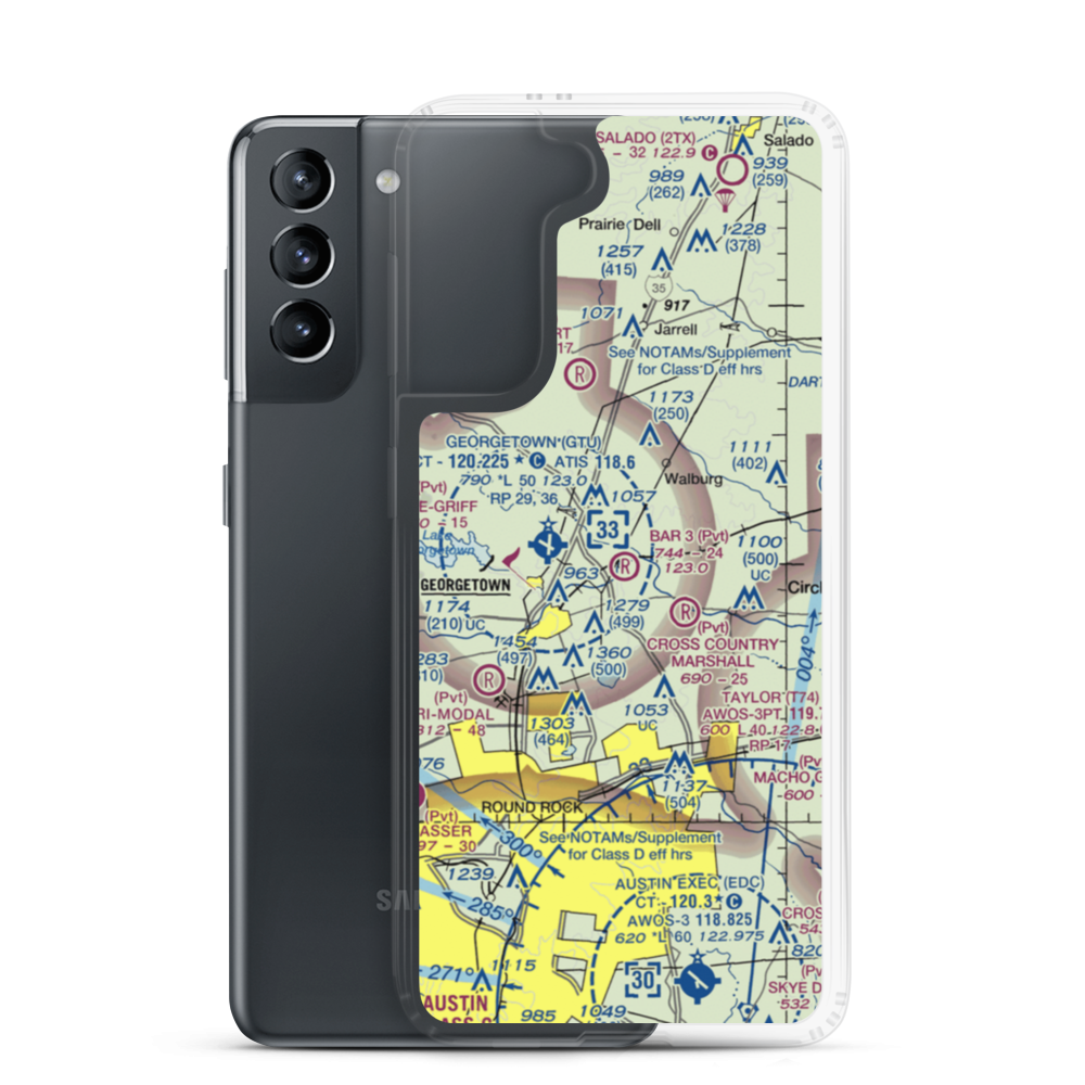 Bar 3 Ranch Airport (0XA7) VFR Sectional Samsung Case Samsung Galaxy S21 model shown