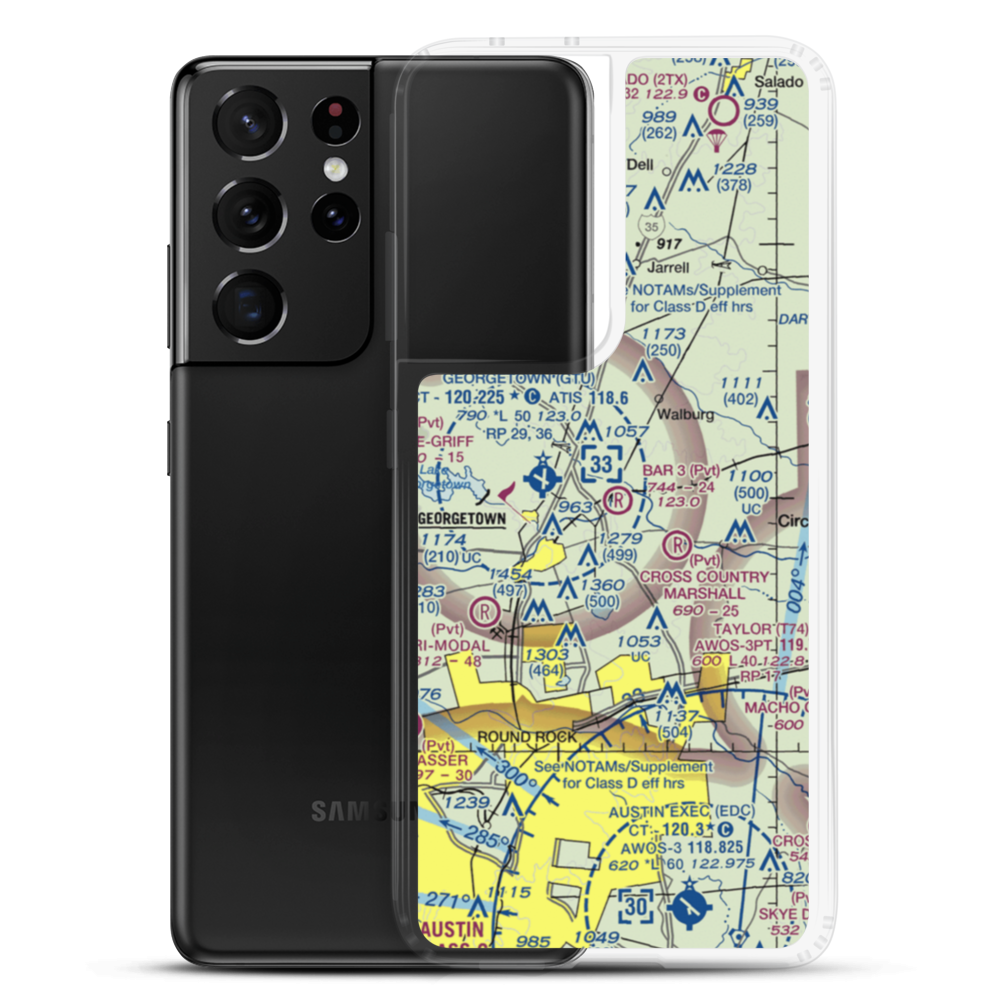 Bar 3 Ranch Airport (0XA7) VFR Sectional Samsung Case Samsung Galaxy S21 Ultra model shown