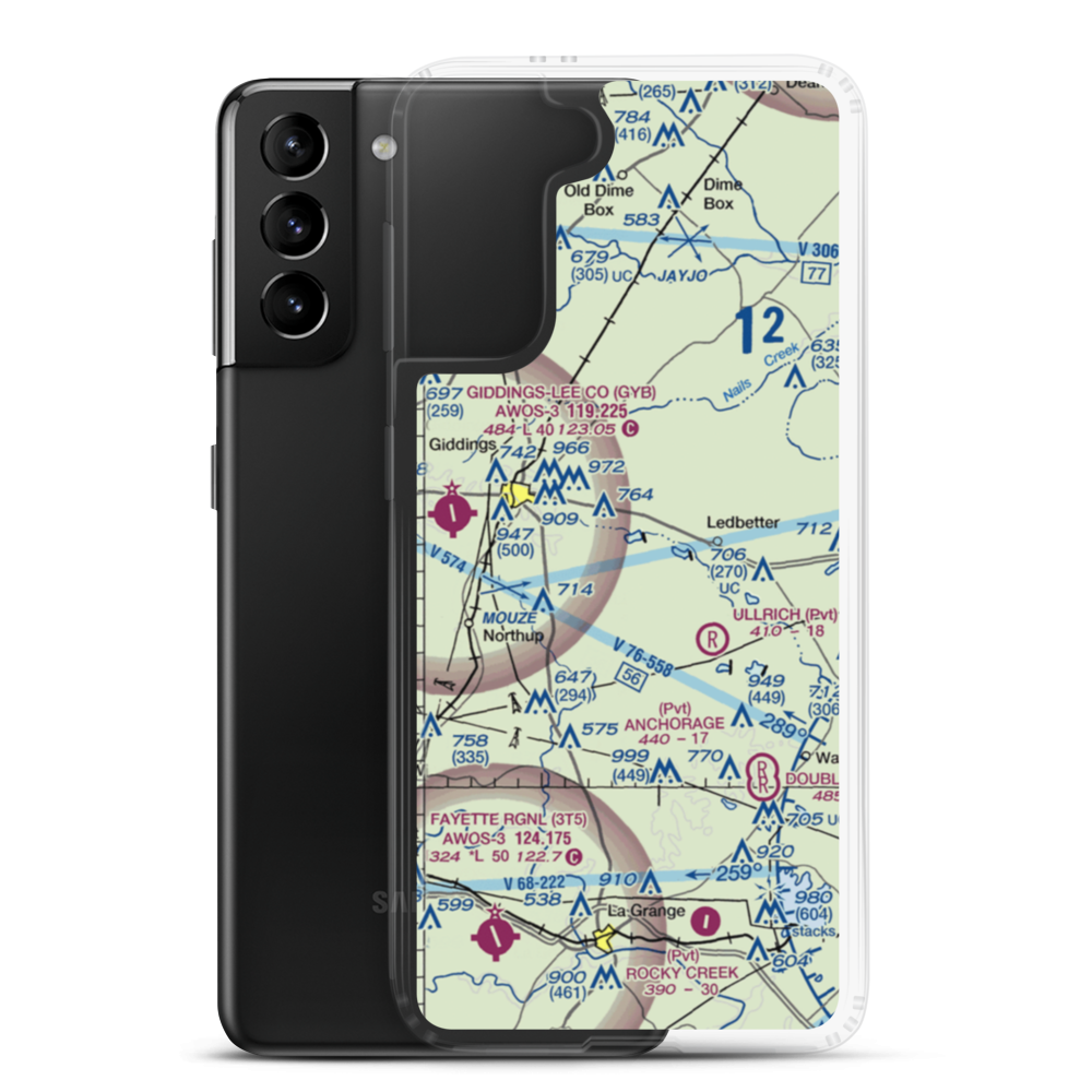 Bar S Ranch Airport (9TX1) VFR Sectional Samsung Case Samsung Galaxy S21 Plus model shown