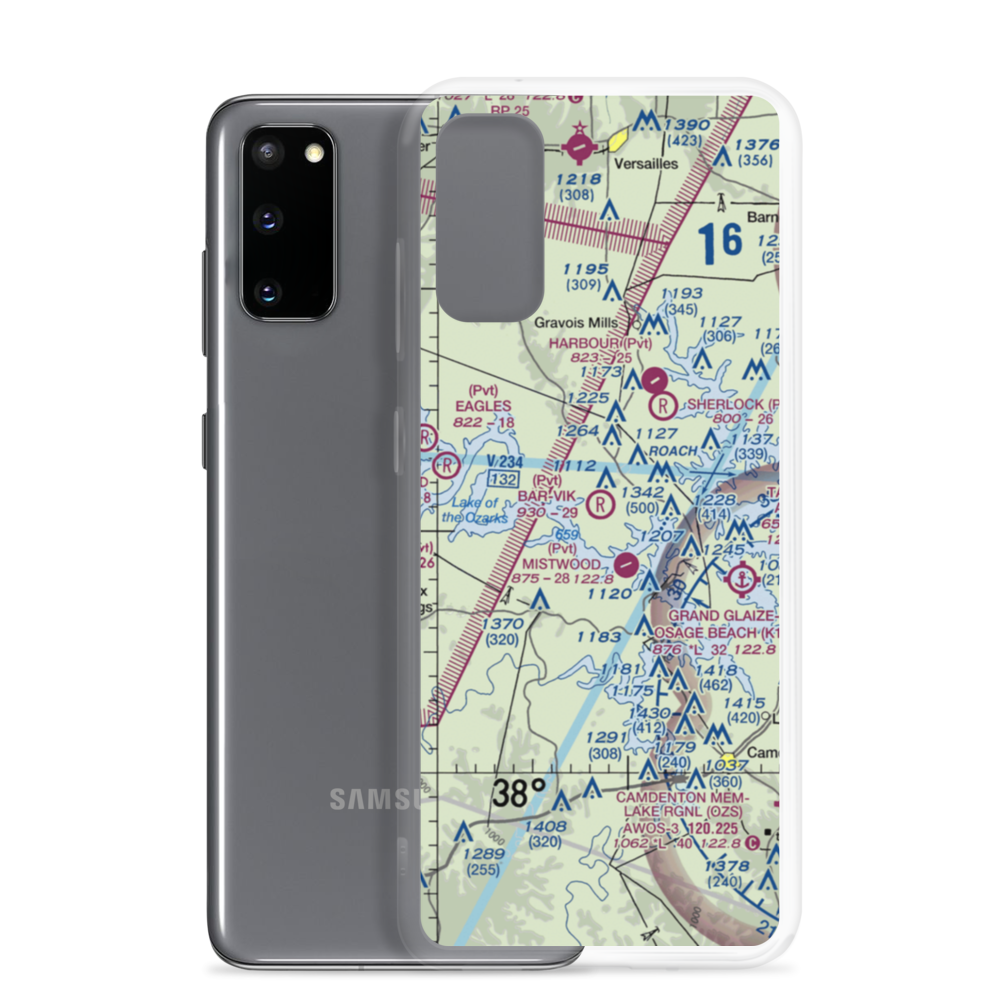 Bar-Vik Airport (MO89) VFR Sectional Samsung Case Samsung Galaxy S20 model shown