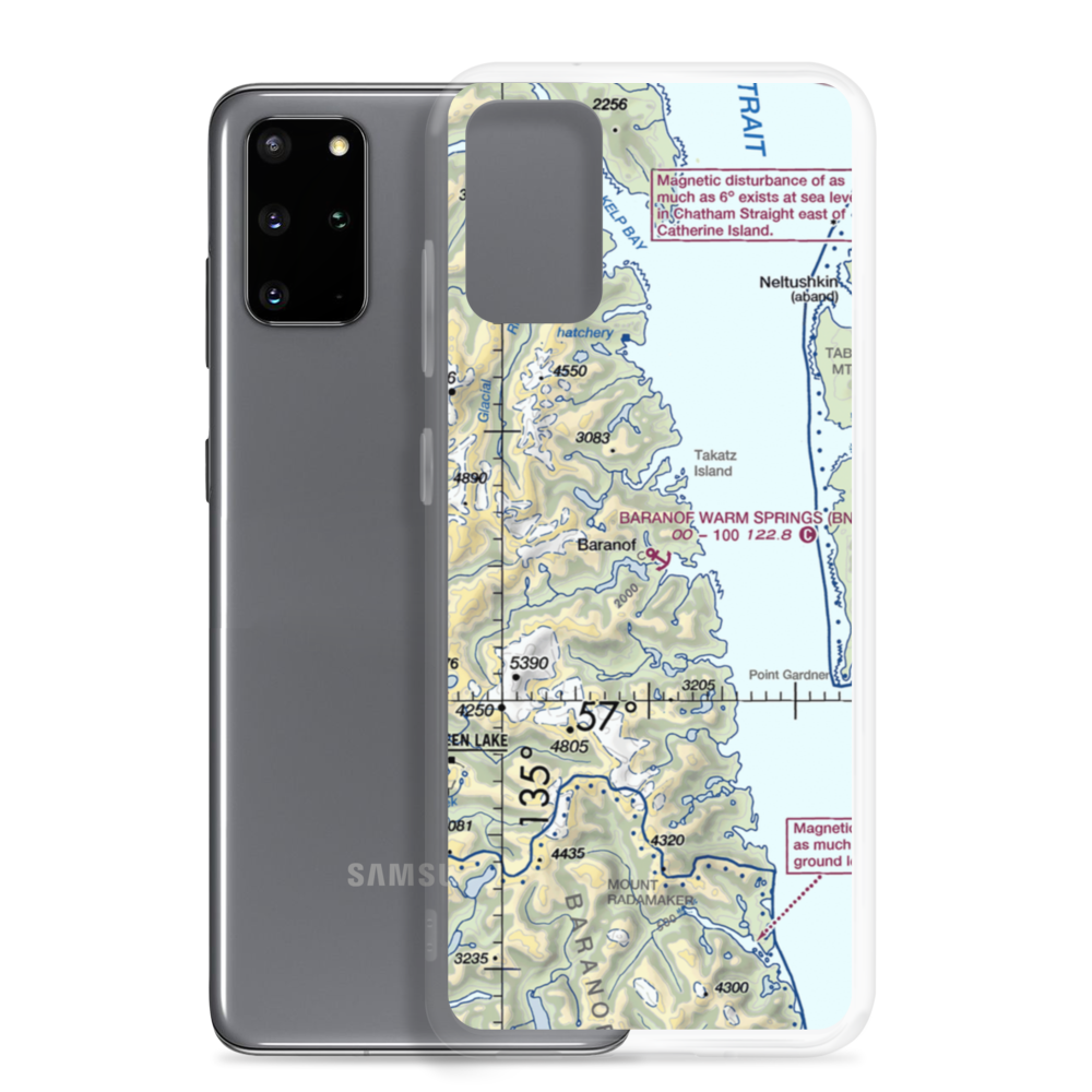 Baranof Warm Springs Float and Seaplane Base (BNF) VFR Sectional Samsung Case Samsung Galaxy S20 Plus model shown