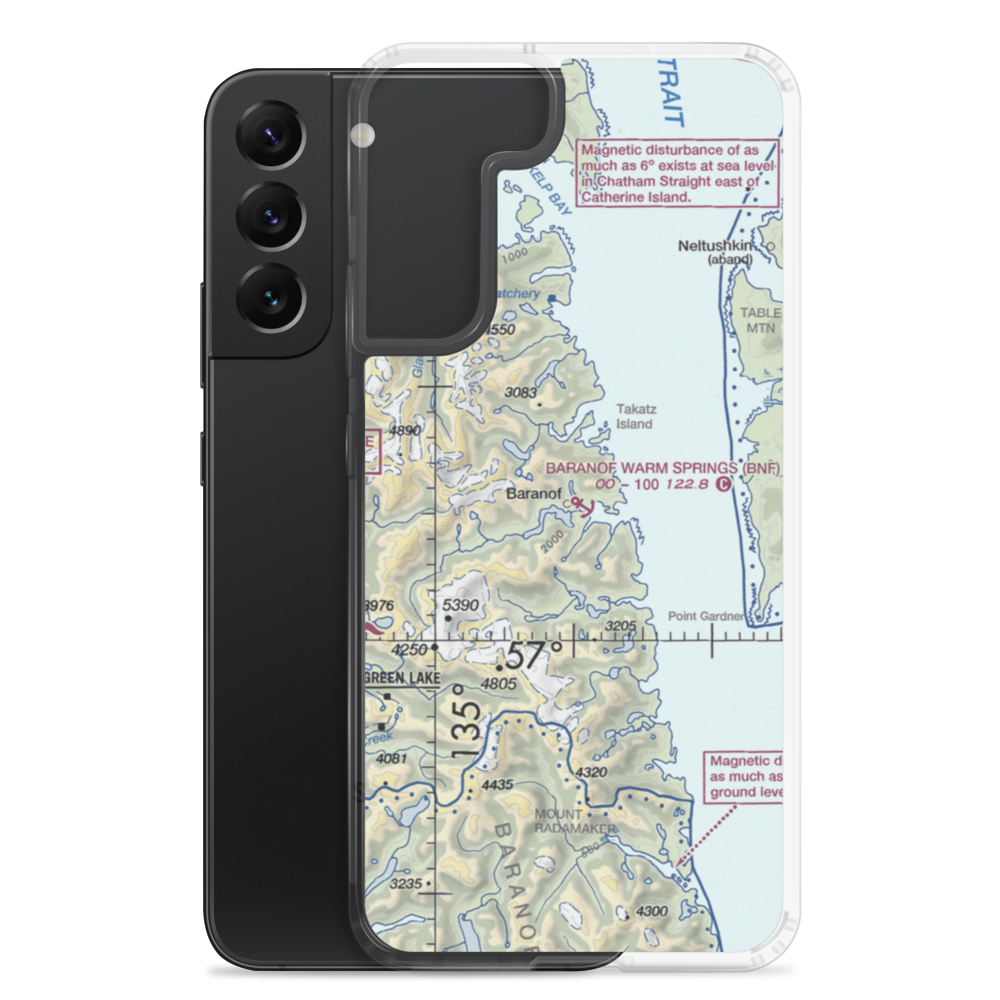 Baranof Warm Springs Float and Seaplane Base (BNF) VFR Sectional Samsung Case Samsung Galaxy S22 Plus model shown