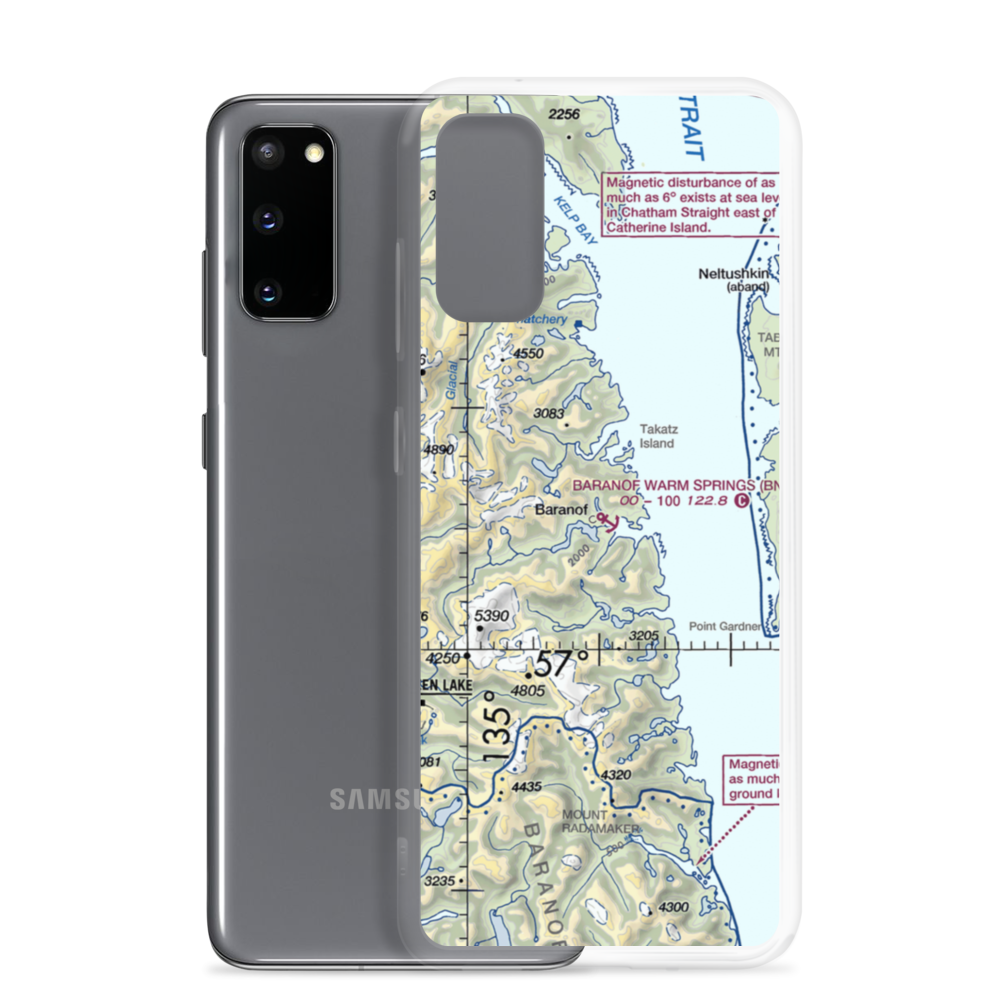 Baranof Warm Springs Float and Seaplane Base (BNF) VFR Sectional Samsung Case Samsung Galaxy S20 model shown